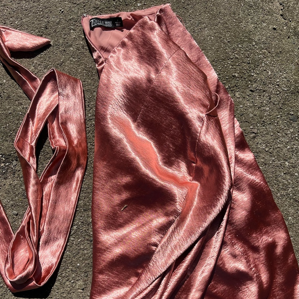 Elegant Pink Satin Skirt